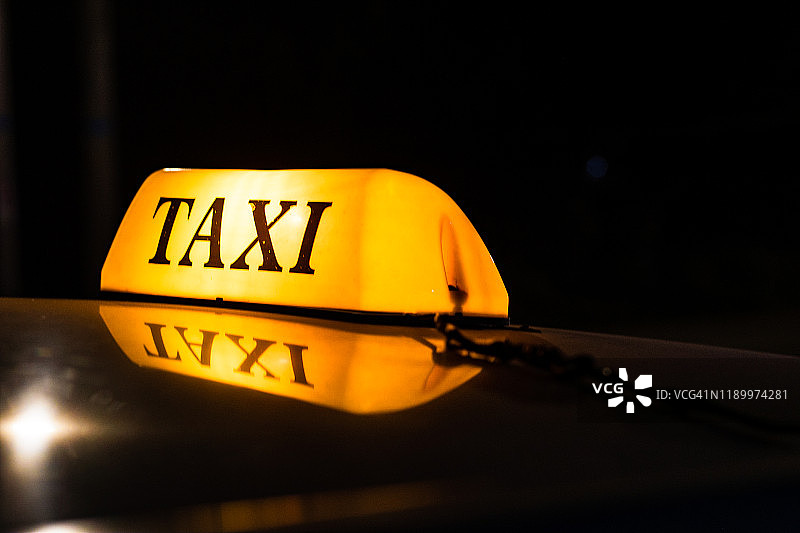 出租车照明标志图片素材