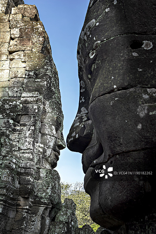 巴戎神庙的石面雕塑。图片素材