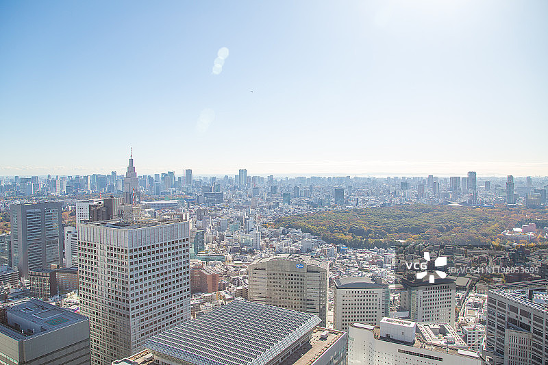 东京城市鸟瞰图图片素材
