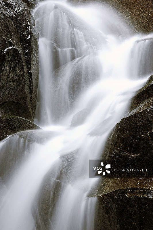 加州约塞米蒂国家公园的小瀑布图片素材