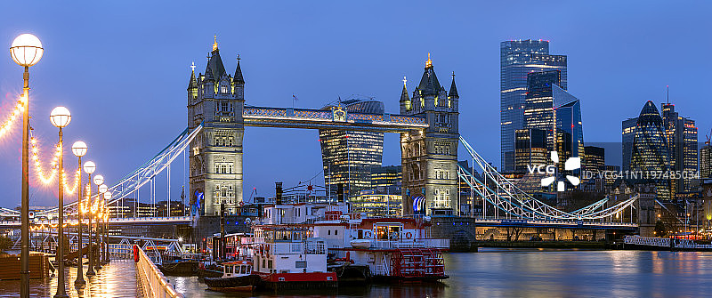 英国伦敦塔桥，管家码头图片素材