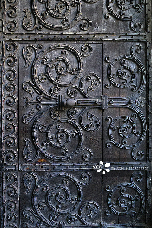 英国伦敦威斯敏斯特教堂优雅的门图片素材
