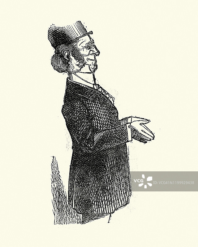 第四位家庭医生，维多利亚时代的伦敦人物，1850年代图片素材