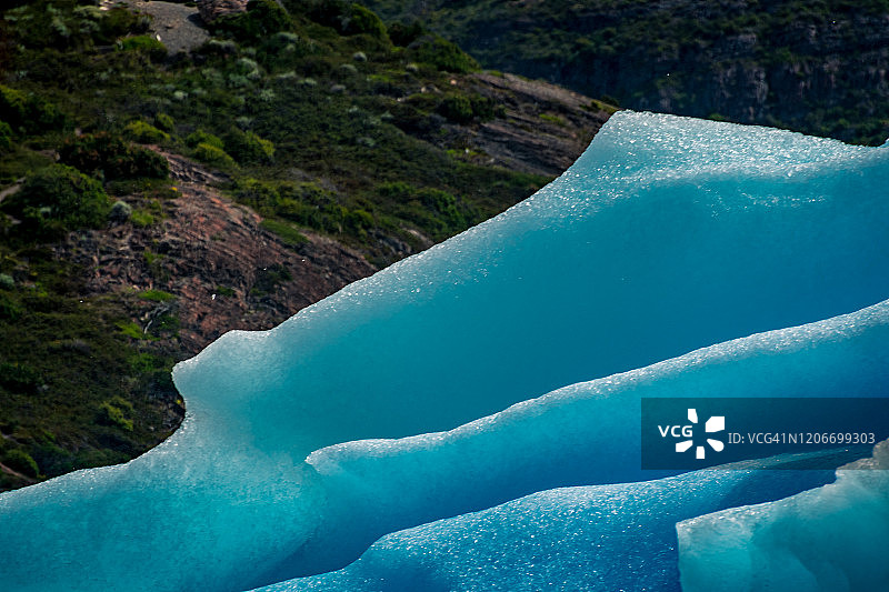 灰色的冰川,智利图片素材