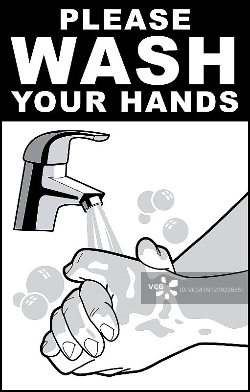 双手洗冠状病毒图片素材