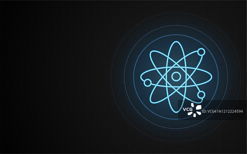 原子氖发光线，原子概念，科技背景图片素材