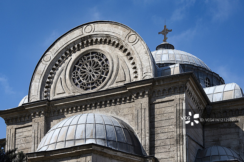 土耳其伊斯坦布尔Beyoglu区圣三合达希腊东正教教堂图片素材