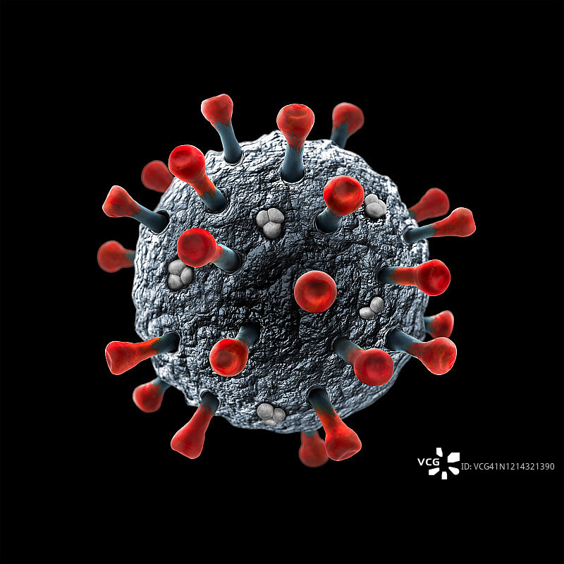冠状病毒的显微镜观察图片素材