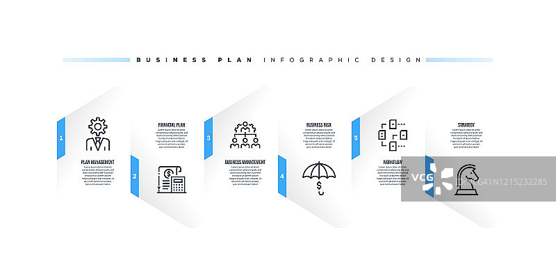 信息图表设计模板与商业计划的关键字和图标图片素材
