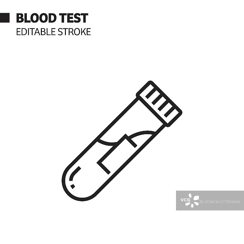 血液测试图标。医疗保健和医疗概念矢量插图图片素材