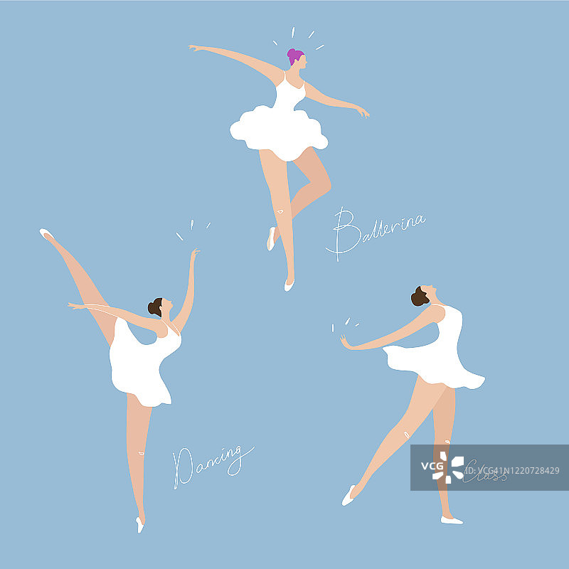 芭蕾舞女演员的姿势图片素材