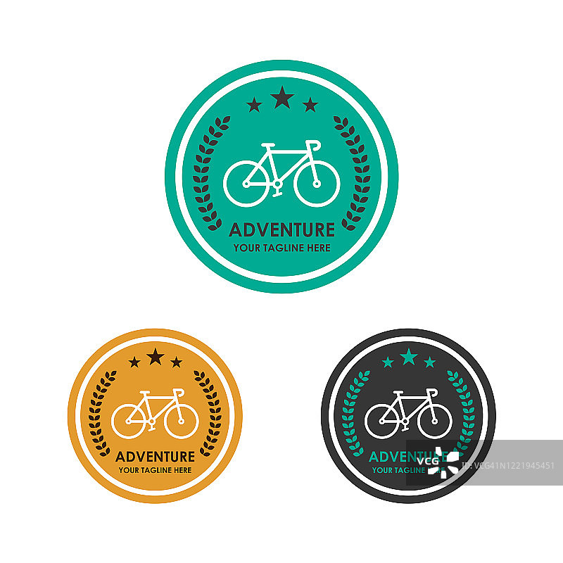 自行车，自行车图标在时尚的平面风格图片素材