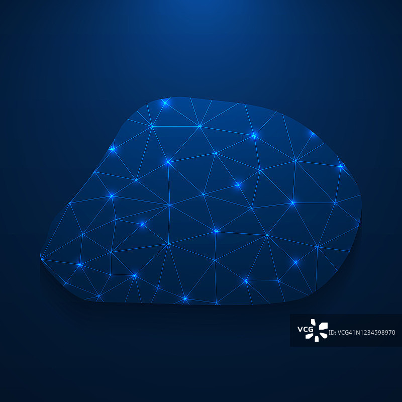 贝克岛地图网络-明亮的网格在深蓝色的背景图片素材