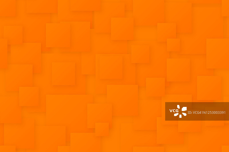 3D向量橙色正方形形状。无缝的抽象背景。图片素材