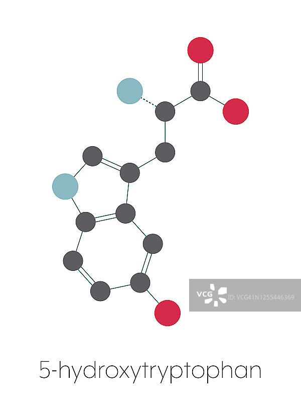 5-羟色氨酸氨基酸分子，插图图片素材