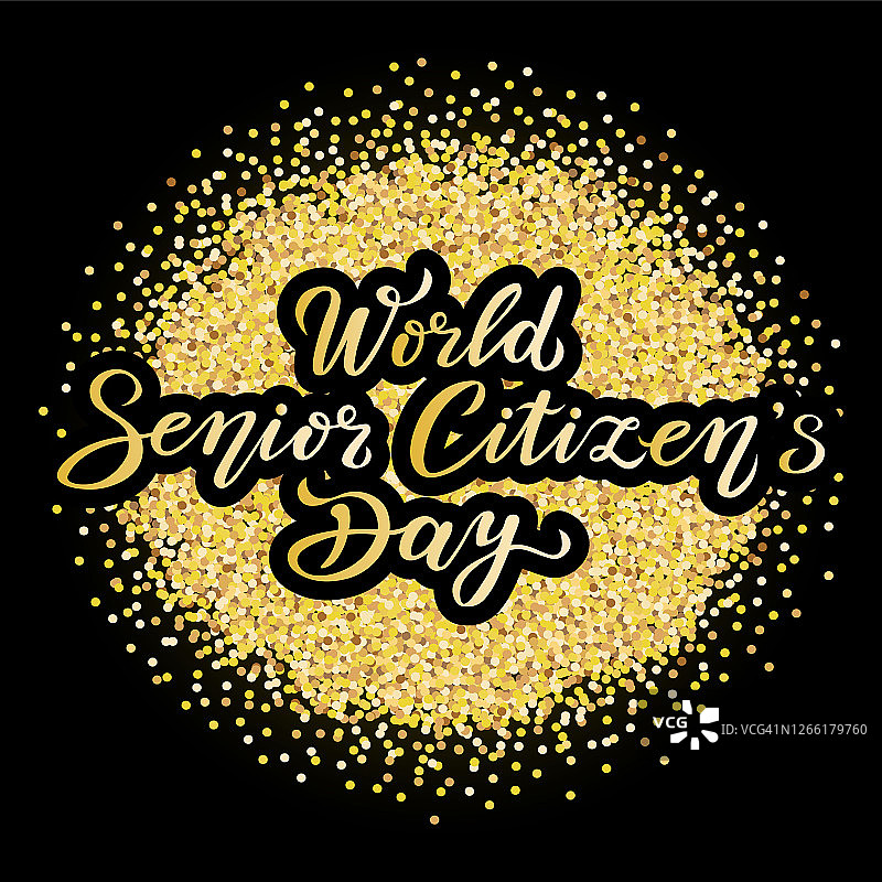 世界老年公民日。图片素材