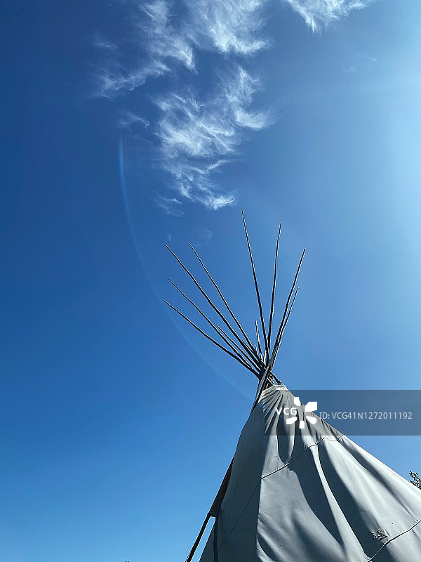 土著印第安人的帐篷图片素材