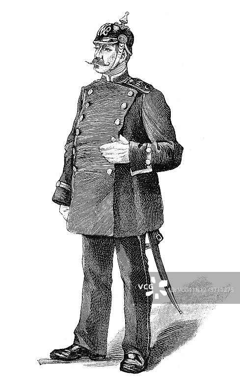 1891年德国柏林德国警察的肖像图片素材