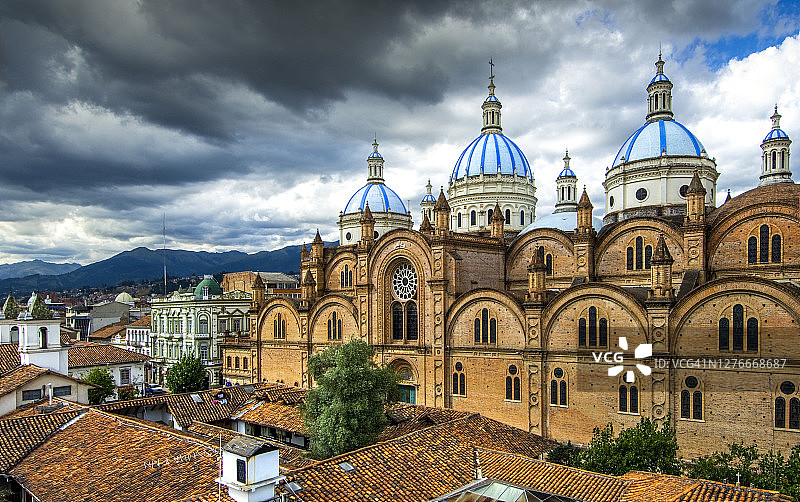 厄瓜多尔昆卡无玷圣像大教堂图片素材