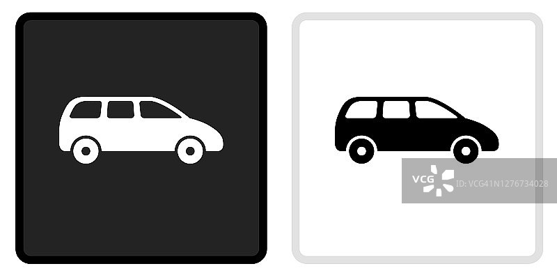 小货车图标上的黑色按钮与白色翻车图片素材