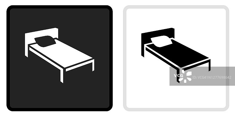 床图标上的黑色按钮与白色翻转图片素材