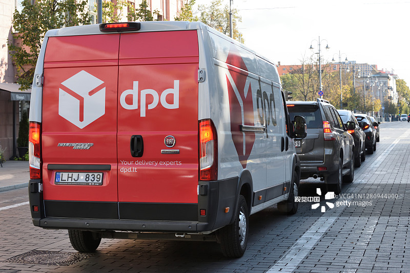 DPD的送货车，维尔纽斯图片素材