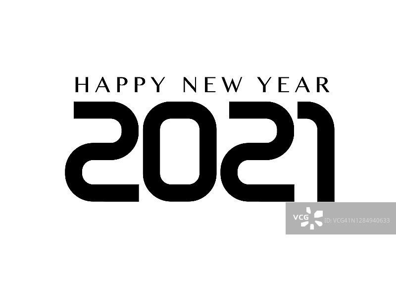 新年快乐2021矢量插图股票插图图片素材