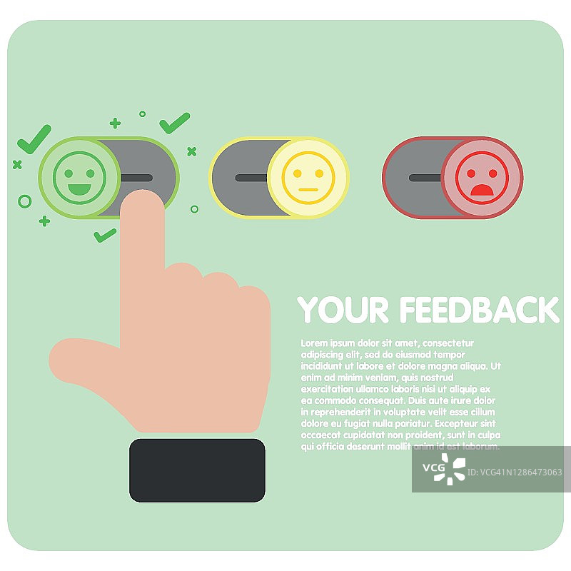 反馈的概念。选择评审质量或评估所提供的支持服务。在线反馈、信誉、质量、客户评论图片素材