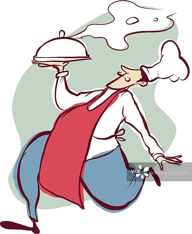 厨师厨师卡通人股票插图图片素材