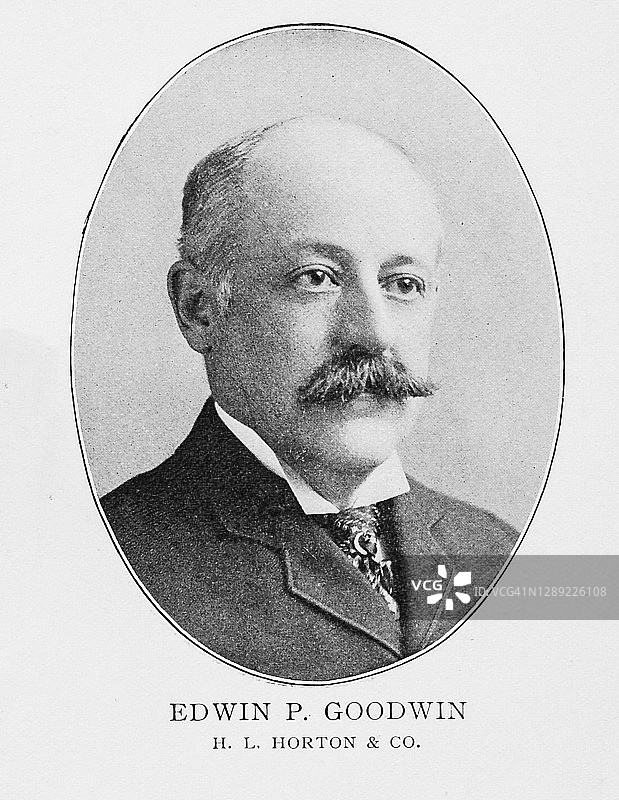 19世纪纽约证券交易所的重要人物:埃德温·P·古德温图片素材