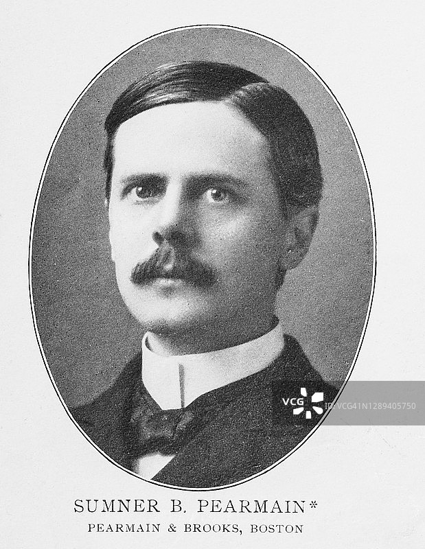 19世纪纽约证券交易所的重要人物:Sumner B Pearmain图片素材