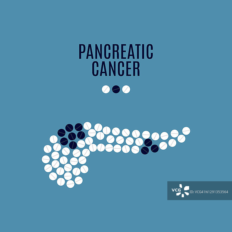胰腺癌，概念插图图片素材
