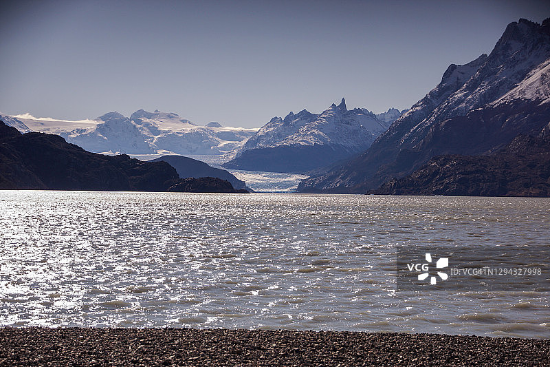 巴塔哥尼亚的灰色湖泊和冰川。智利图片素材