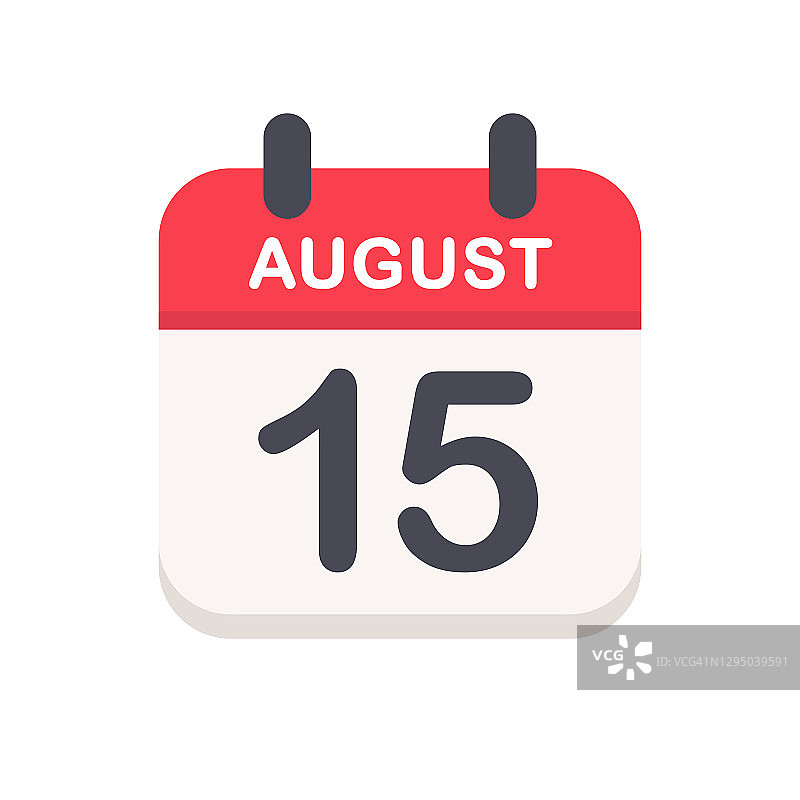 8月15日-日历图标图片素材