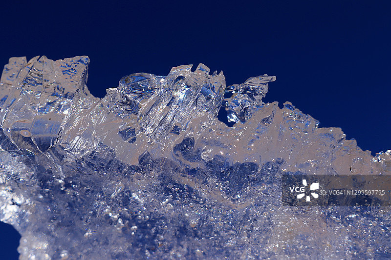 冬天的背景。冰纹理作为背景。图片素材