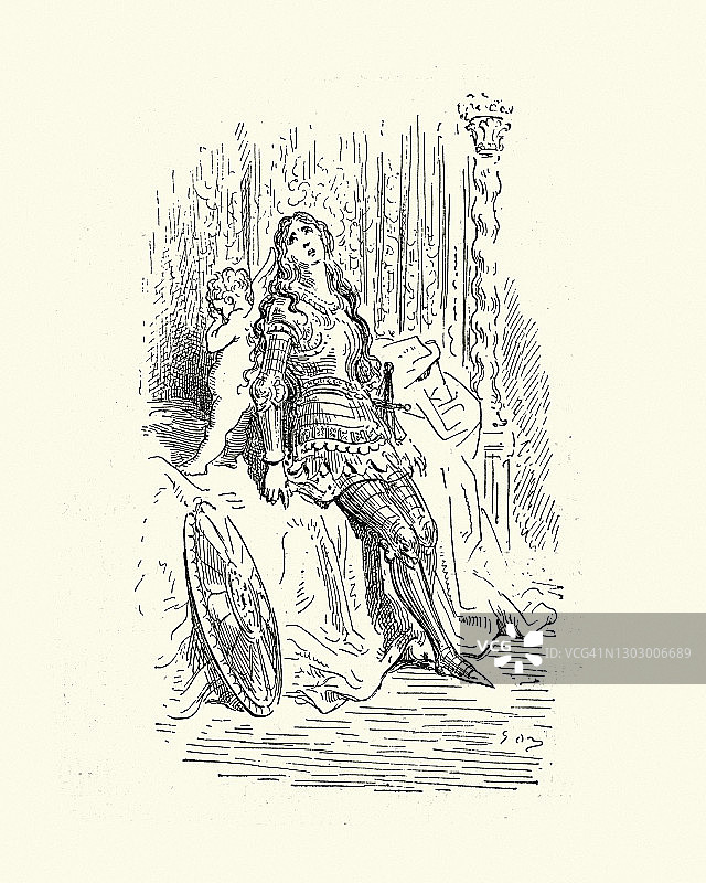 布拉达曼特，虚构的女骑士女主角图片素材