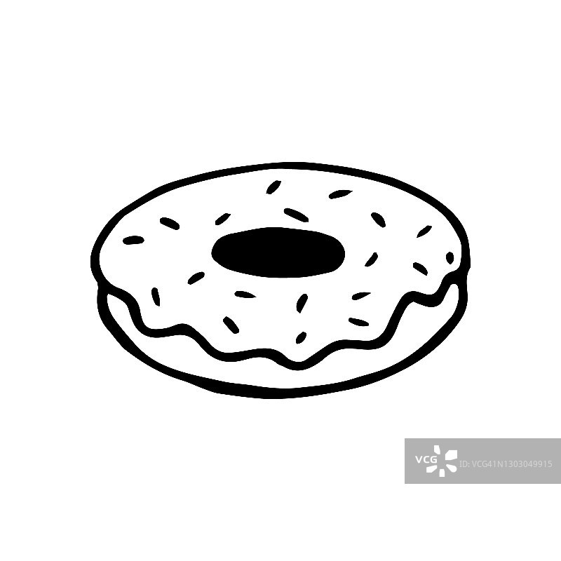 甜甜圈手绘草图图片素材