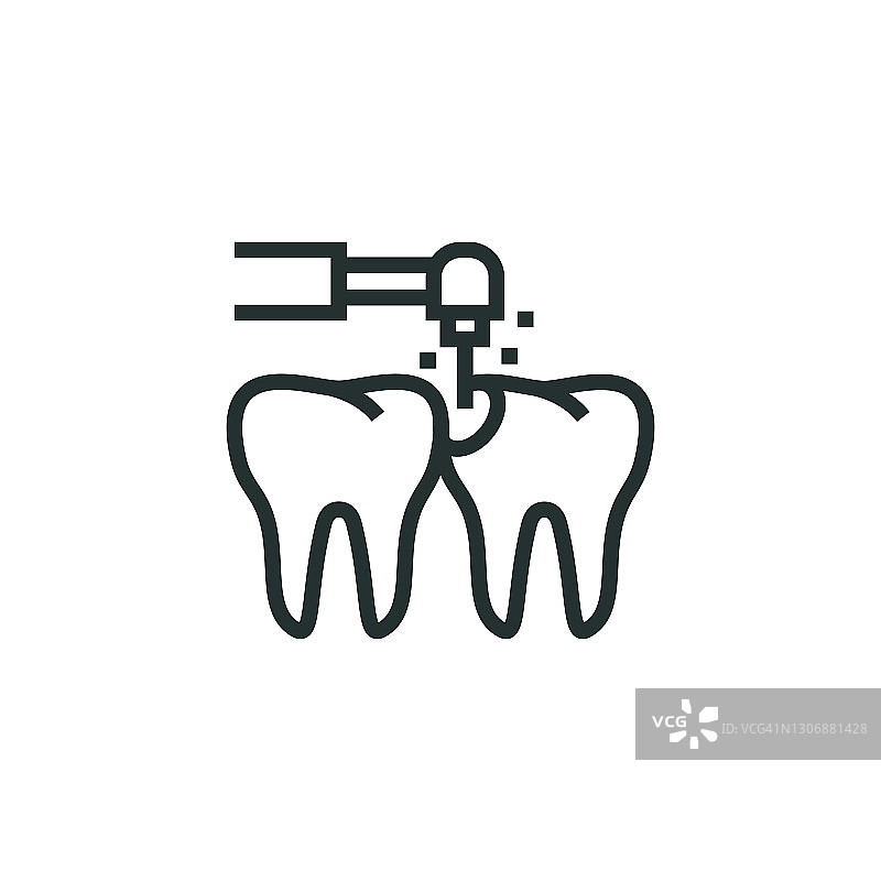 龋齿治疗线图标图片素材