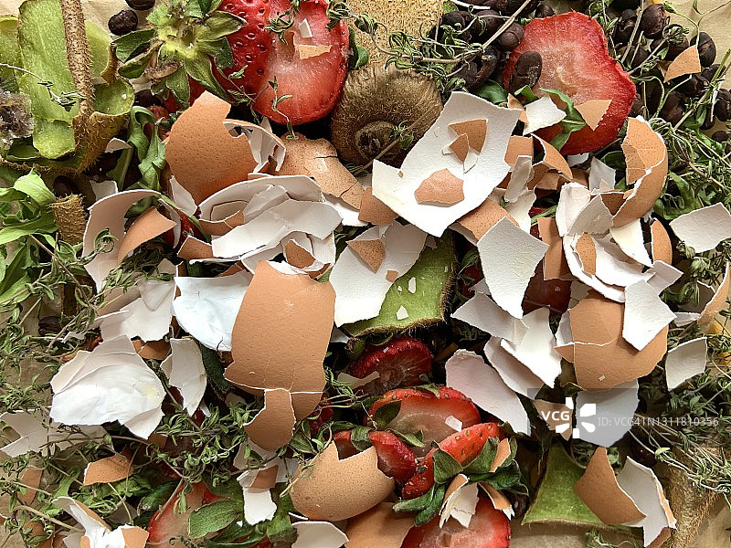 用于堆肥的食物残渣图片素材