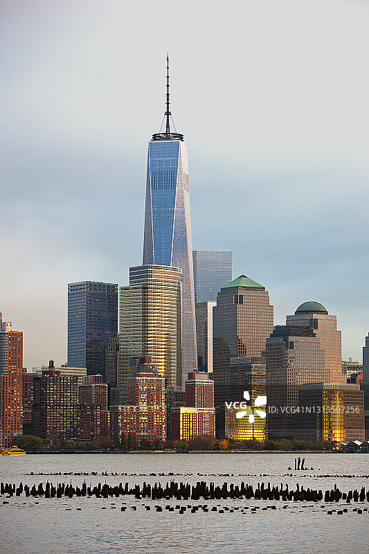 曼哈顿的天际线。图片素材