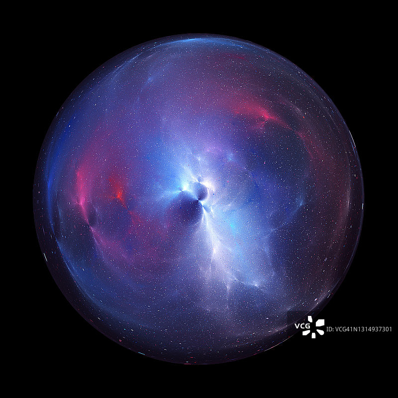 彩色发光的气泡宇宙图片素材