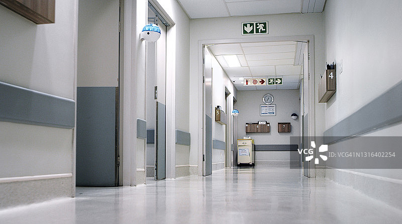 空无一人的医院走廊图片素材
