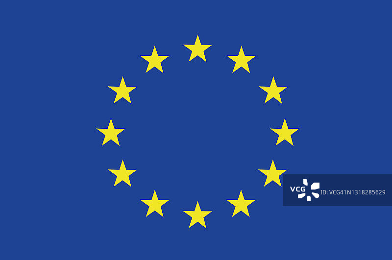 欧洲联盟共和国的矢量旗。欧盟国旗。插图图片素材