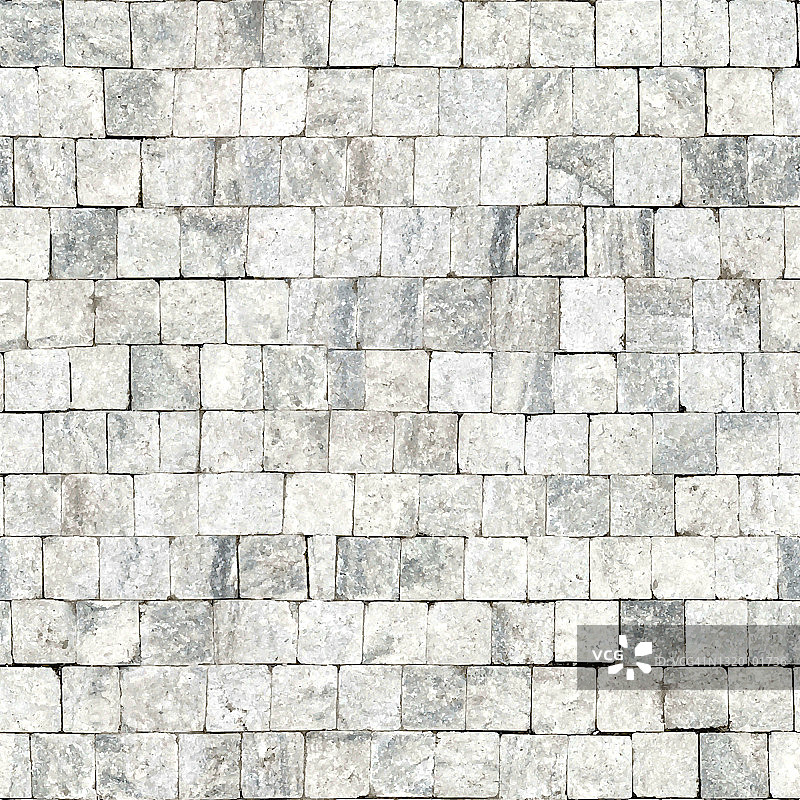 铺装石-矢量无缝图案-超写实插图纹理背景-自然灰色方形和矩形形状的地板装饰-结构不均匀的原石严格排成一排图片素材