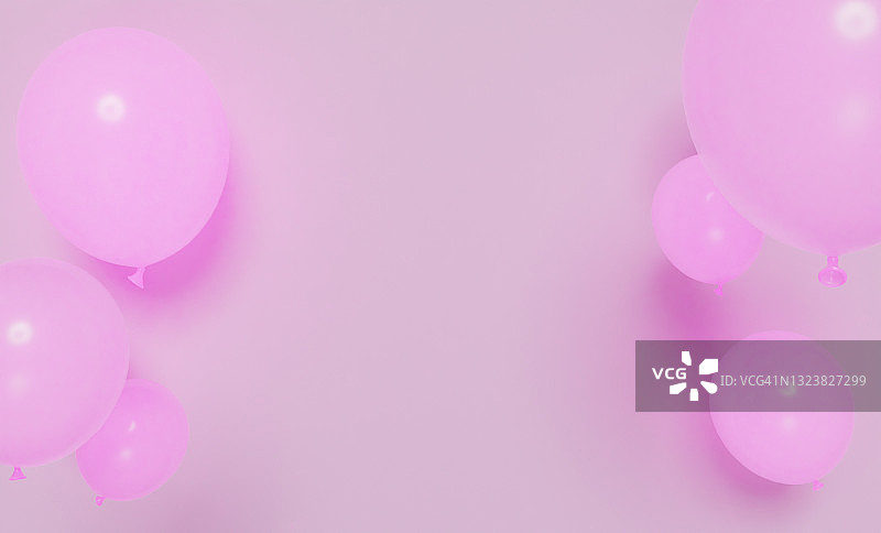 粉色背景，气球图片素材