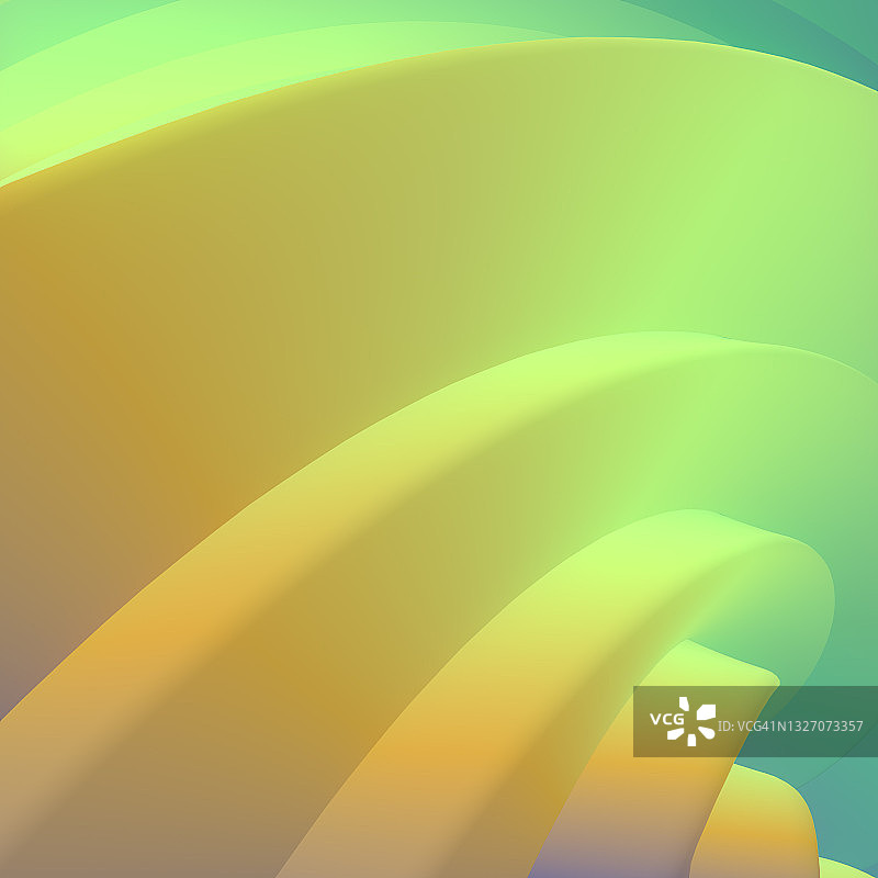 现代3d渲染彩色流体形状的数字插图。平面设计图片素材