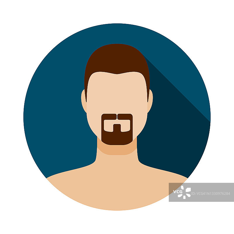 男性面部毛发头像图标图片素材