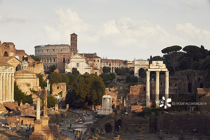 罗马广场日落图片素材