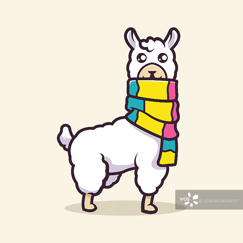可爱的骆驼吉祥物矢量插图图片素材
