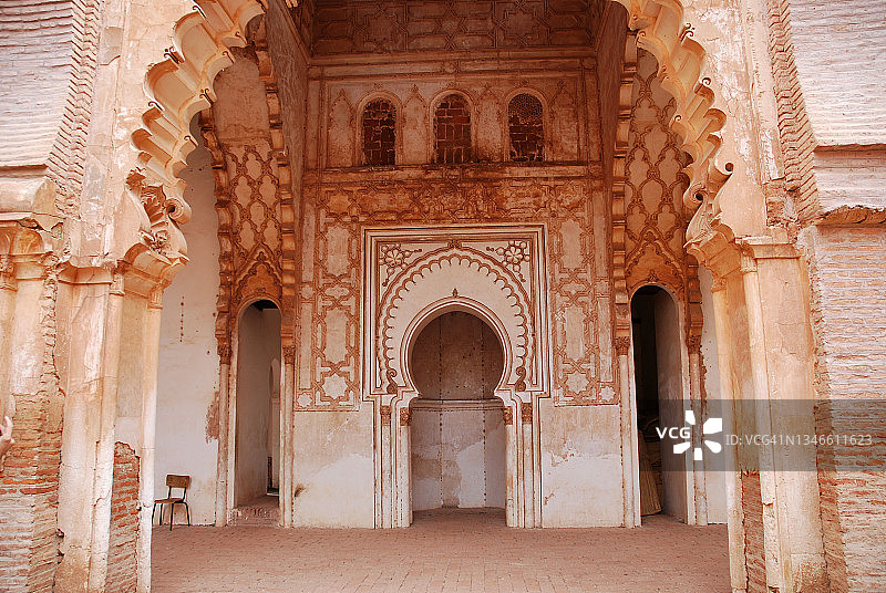 摩洛哥马拉喀什历史悠久的廷梅尔清真寺图片素材